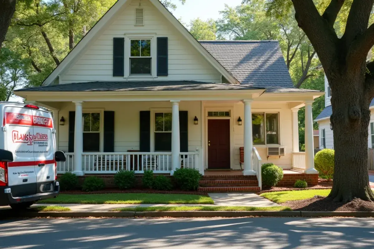Early-1900s bungalow with a wide porch typical of older Columbia, SC neighborhoods